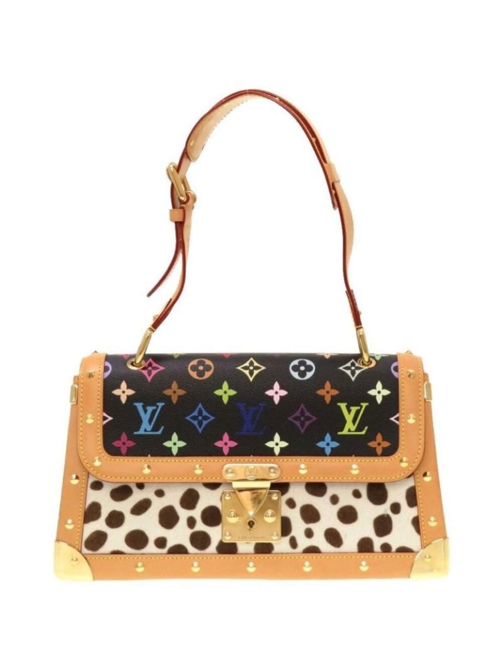 Louis Vuitton Monogram Multicolor Sac Dalmatian Chien Halaco Noir Black